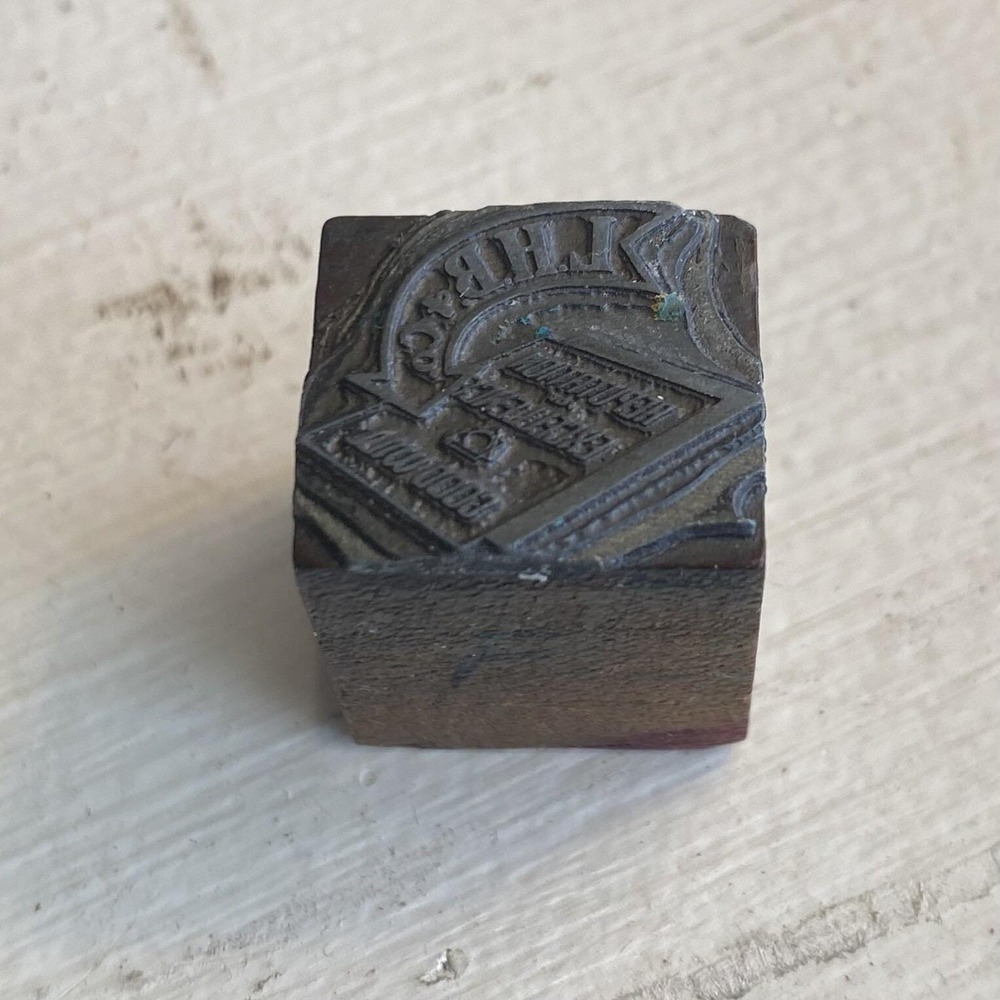 Antique‎ Wood Metal Letterpress Print Block - LHB & Co